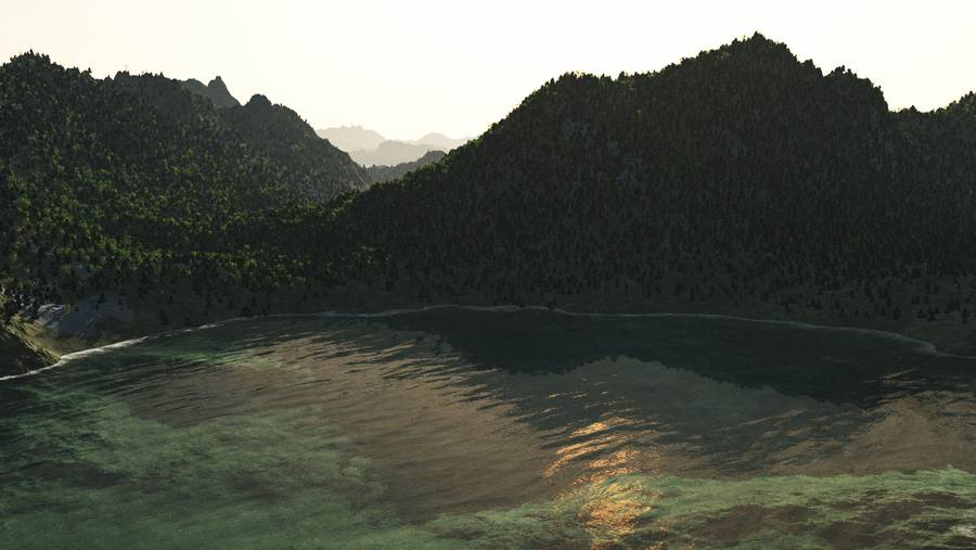 Dans le lac